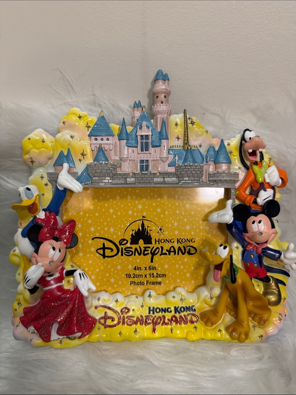 Hong Kong Disneyland Castle Photo Frame with Mickey & Friends